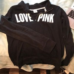 VS pink 3/4 zip, size large